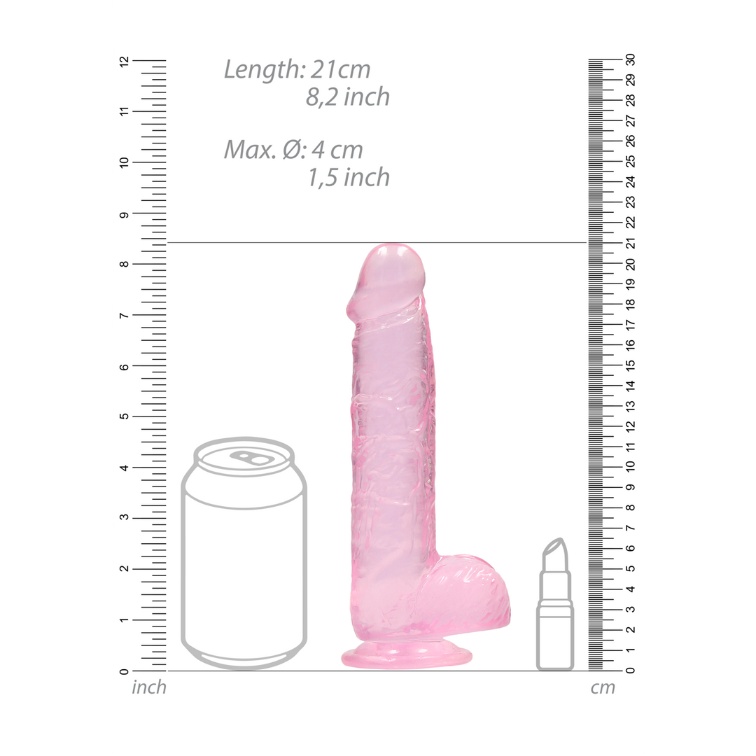 Realrock by shots Realistische Dildo met Ballen - 8 / 21 cm (8714273543219)