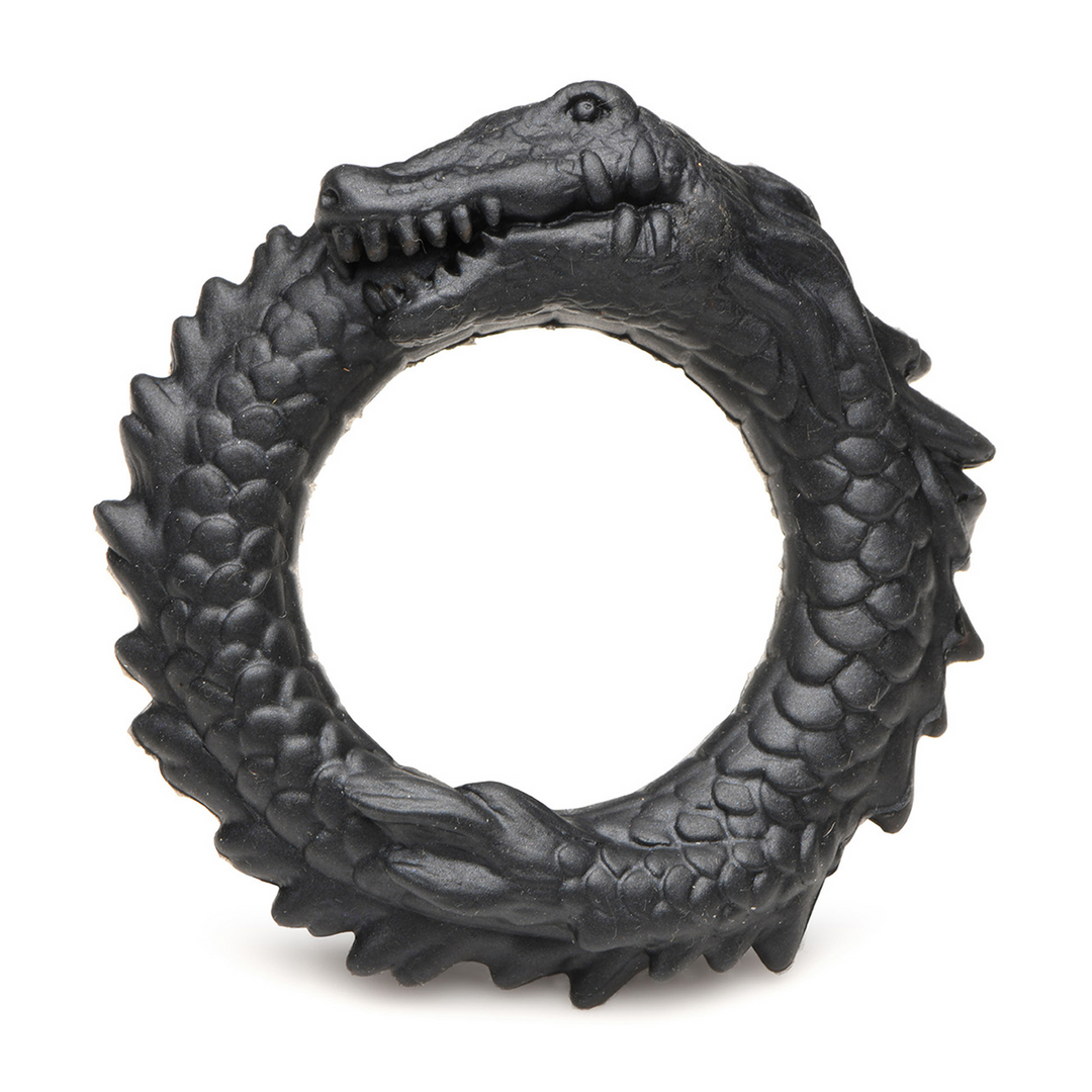 Xr brands Zwarte Caiman - Silicone Cockring - Zwart (848518053312)