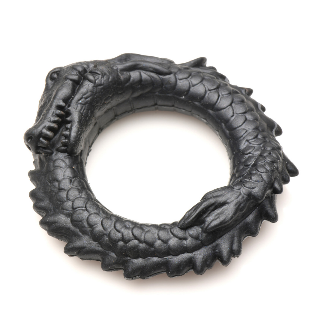 Xr brands Zwarte Caiman - Silicone Cockring - Zwart (848518053312)