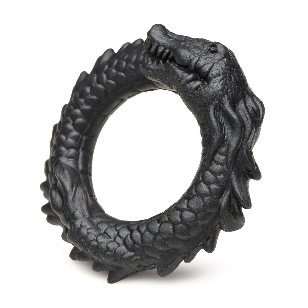 Xr brands Zwarte Caiman - Silicone Cockring - Zwart (848518053312)