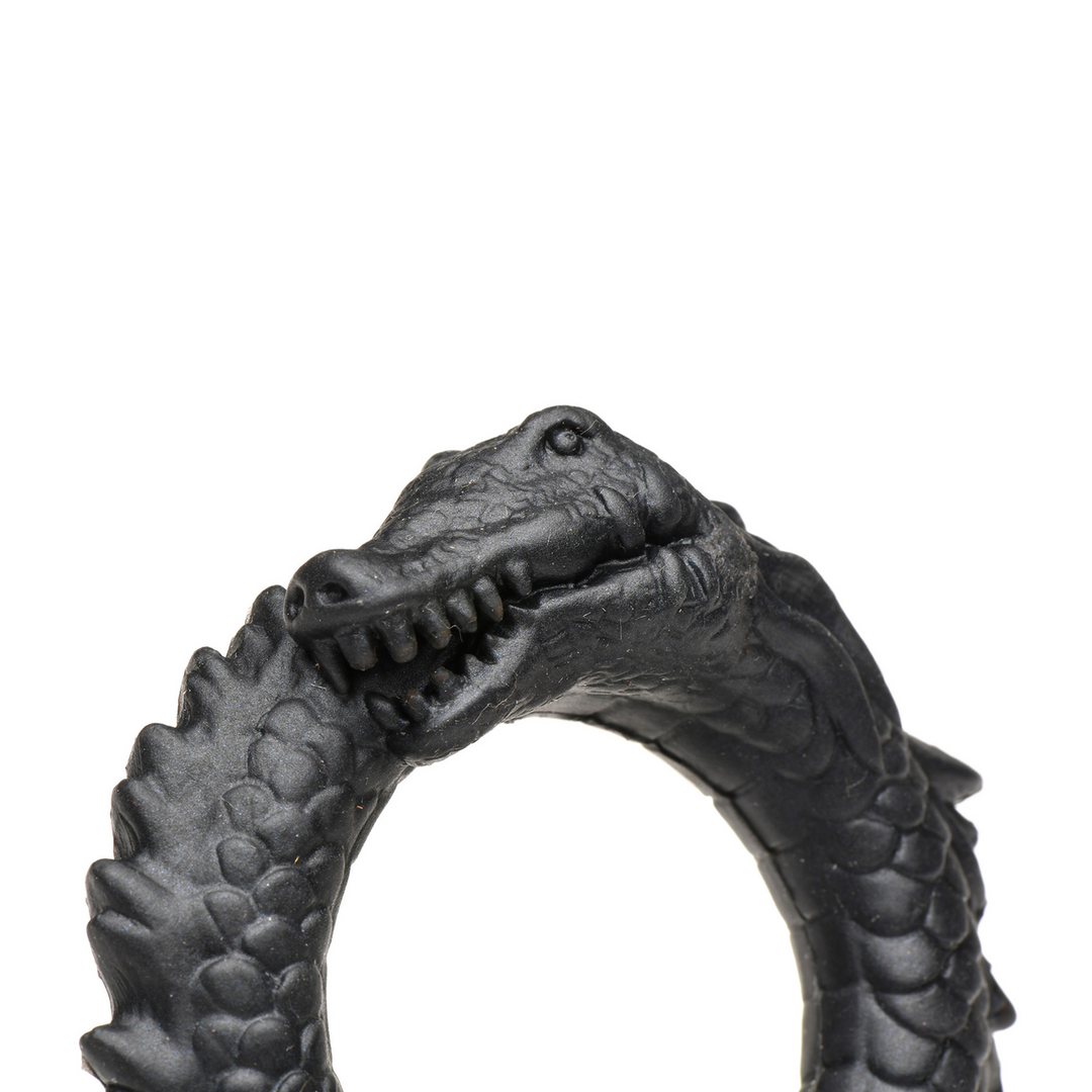 Xr brands Zwarte Caiman - Silicone Cockring - Zwart (848518053312)