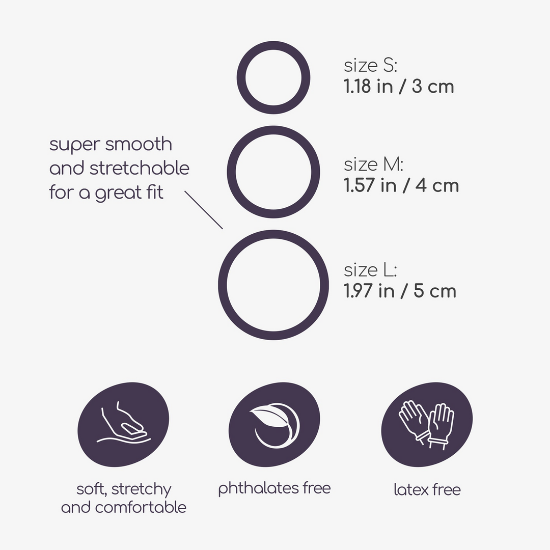 Crushious Bandoleros - Siliconen Cockring Set - Zwart (7403254150300)