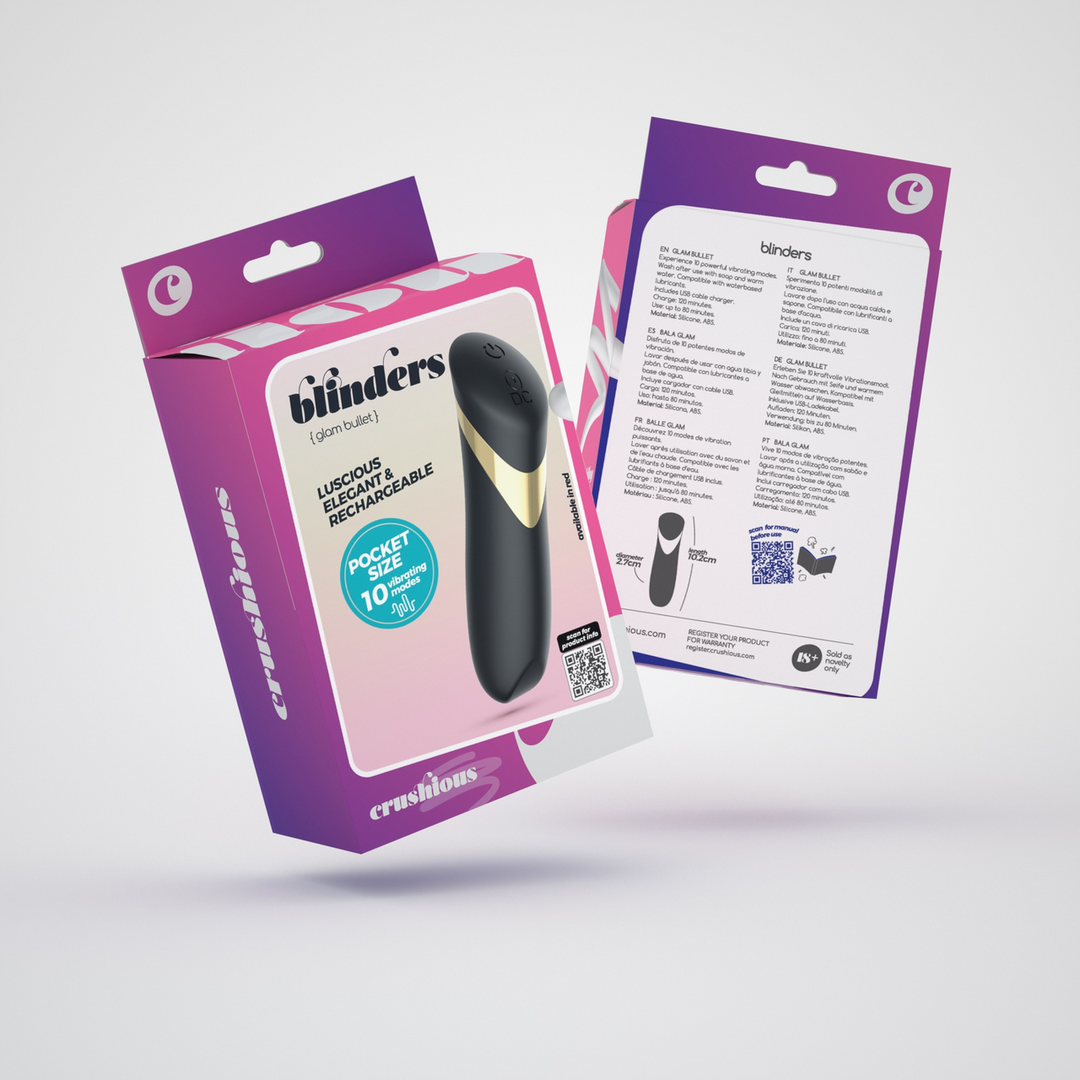 Crushious Blinders - Oplaadbare Vibrerende Bullet - Zwart (7403254160767)