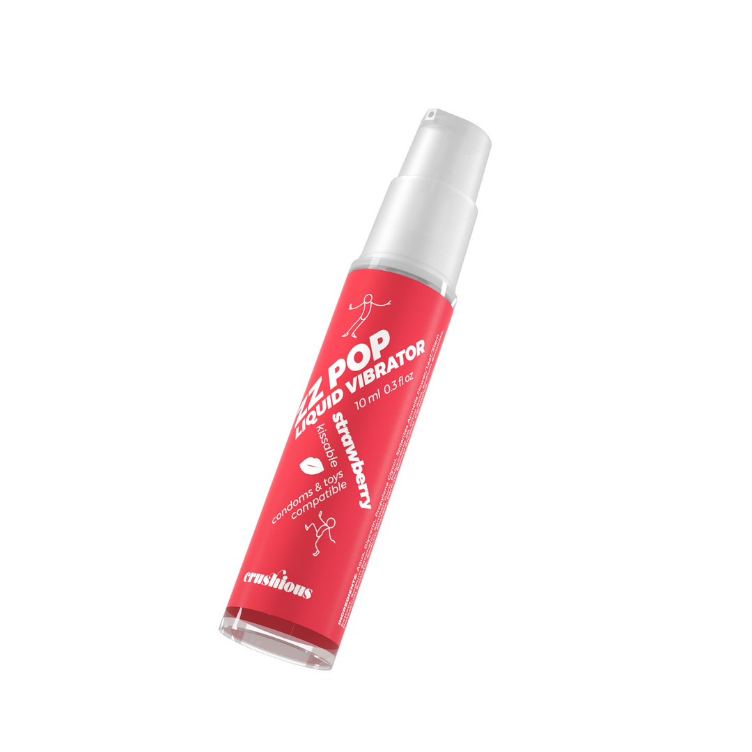Crushious ZZ Pop - Kussbare Vloeibare Vibrator - Aardbei - 0,3 fl oz / 10 ml (7403254156951)
