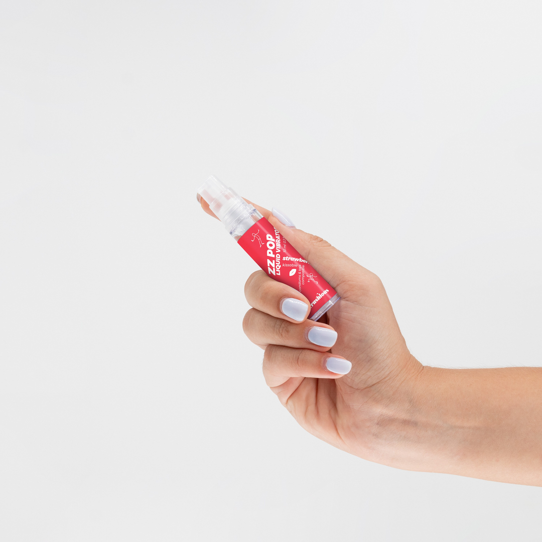 Crushious ZZ Pop - Kussbare Vloeibare Vibrator - Aardbei - 0,3 fl oz / 10 ml (7403254156951)