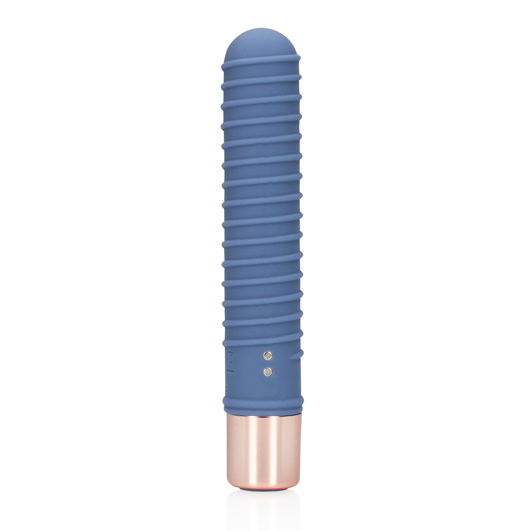 Loveline by shots Geribbelde Mini Vibrator - Blue Horizon (8714273049353)