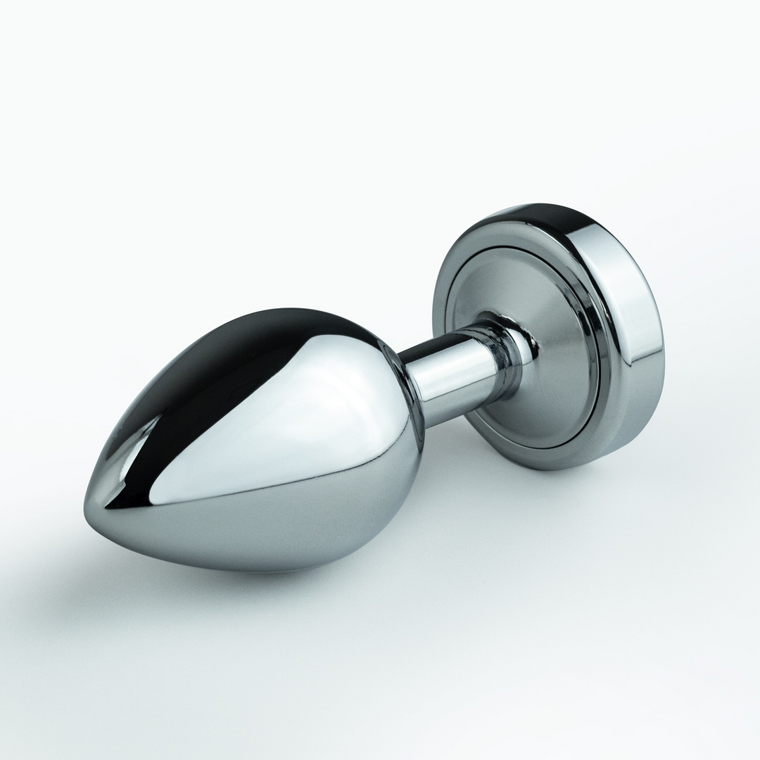 Crushious Borealis - Metalen Anale Plug met LED RGB - Medium - Zilver (7403254158535)