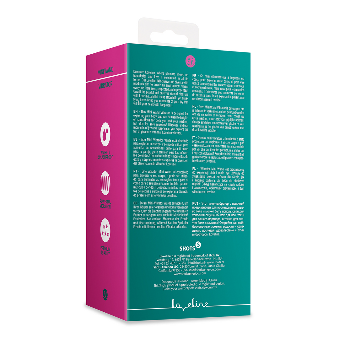 Loveline by shots Mini Wand Vibrator - Oude Zee (8714273049049)