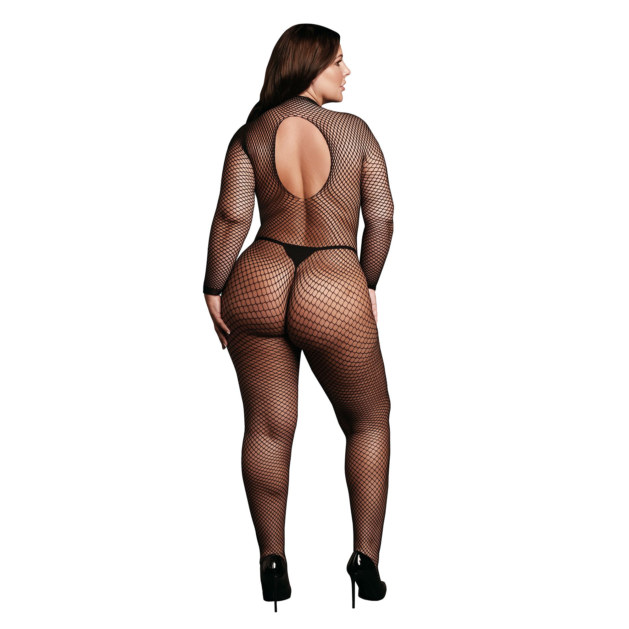 Le désir by shots Bodystocking Fishnet Structuur - Open / Turtle - OSX - Zwart (8714273049834)