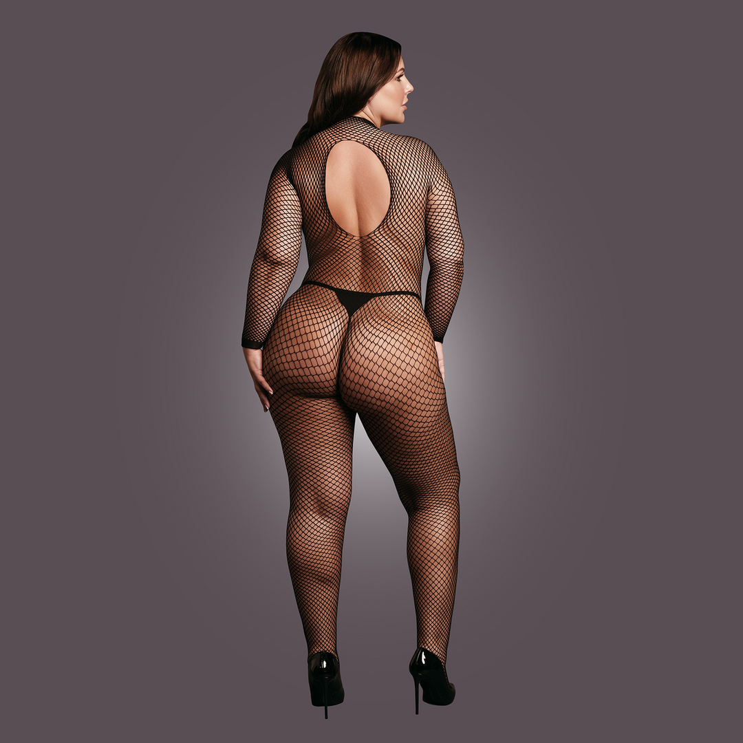 Le désir by shots Bodystocking Fishnet Structuur - Open / Turtle - OSX - Zwart (8714273049834)