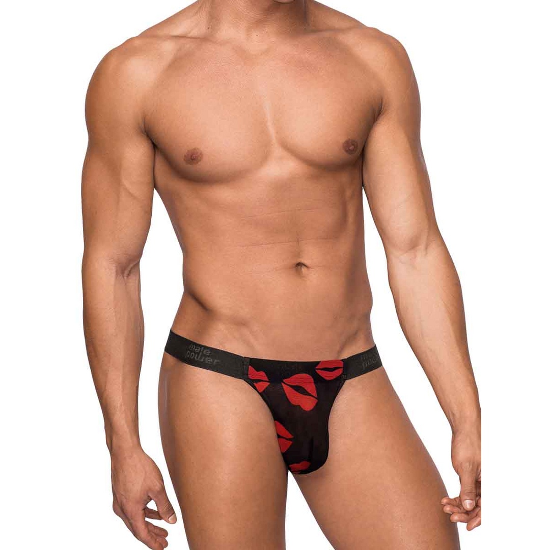 Male power Microstring - L/XL - Zwart (845830073547)