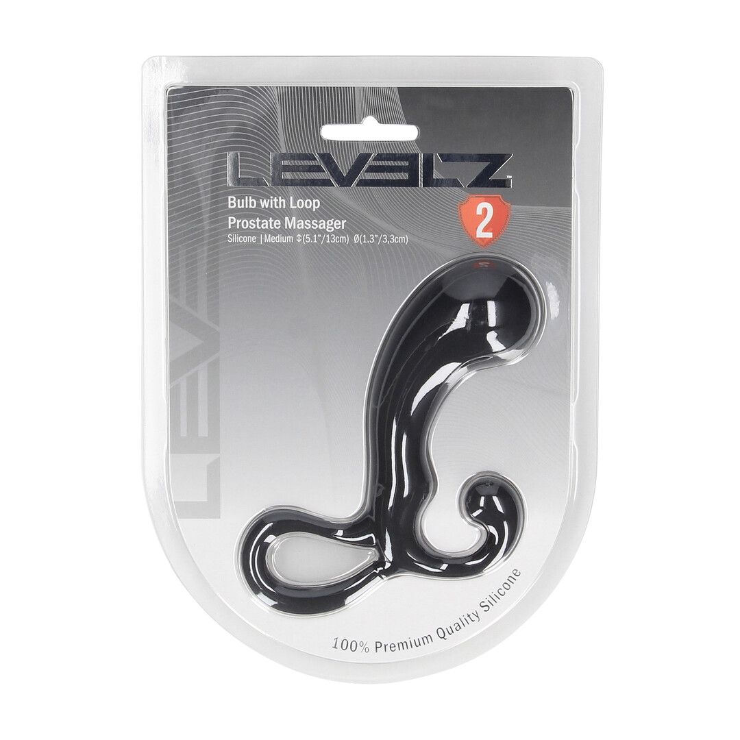Levelz by shots Lamp met Lussen Silicoon Prostaat Massager - M - Zwart (8714273066435)