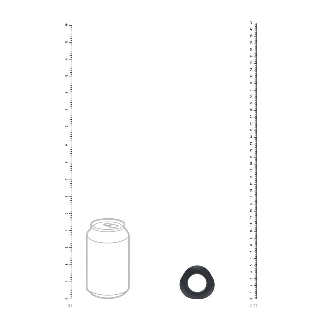 Levelz by shots Ergo Liquid Silicone Cockring - Zwart (8714273062147)