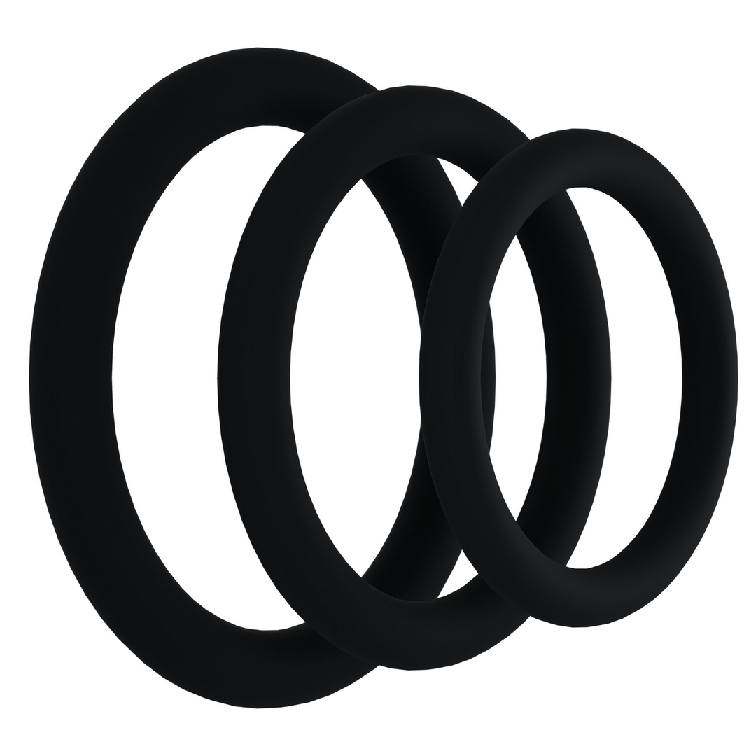 Doc johnson Tri-Pack Silicone Gasket - Cockring Set (6768903846609)