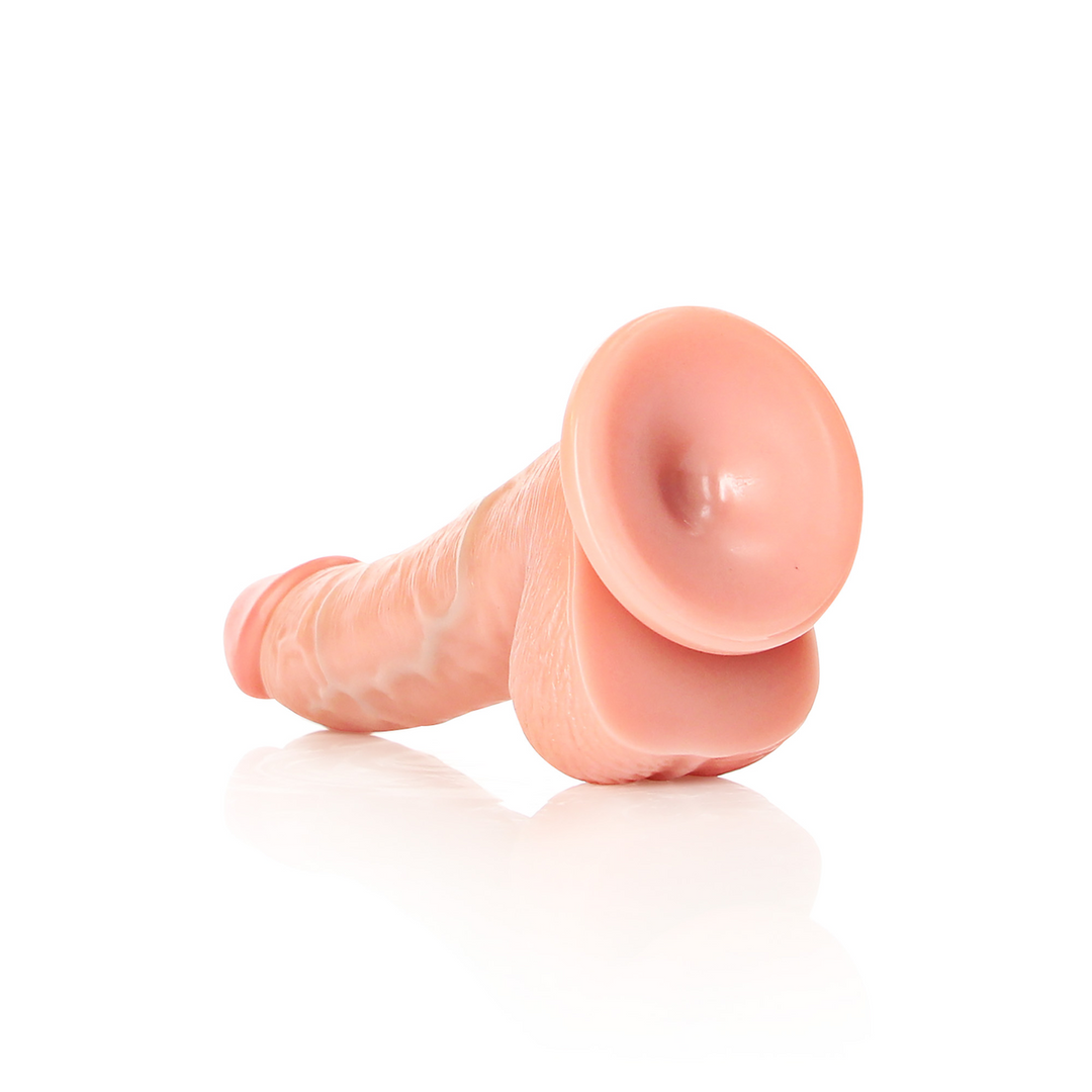 Realrock by shots Gebogen Realistische Dildo met Ballen en Zuignap - 6 / 15,5 cm (7423522627655)