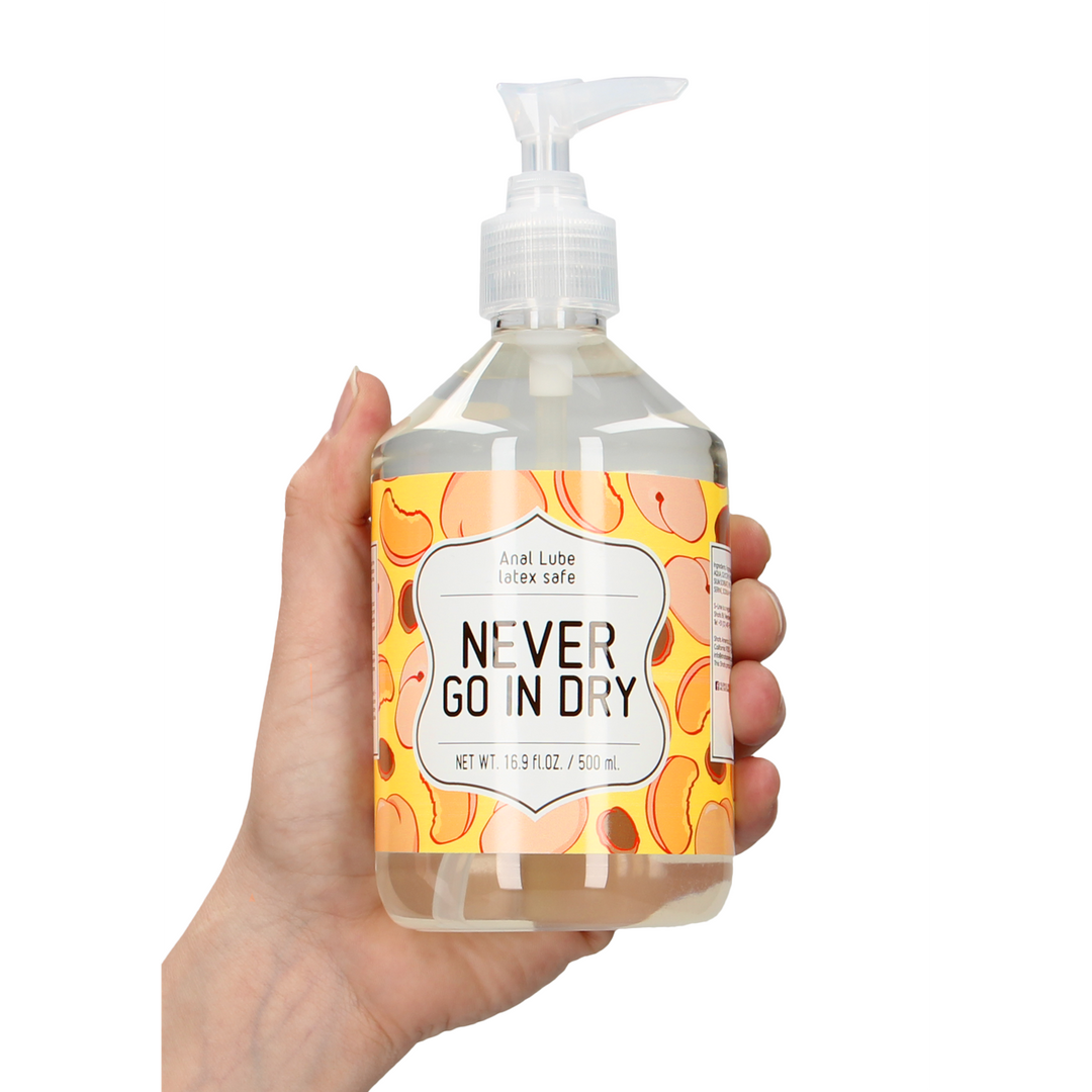 S-line by shots Never Go In Dry - Waterbased Anal Lubricant - 17 fl oz / 500 ml (7423522454466)