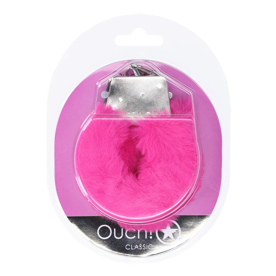 Ouch! by shots Classic Fluffy Handboeien - Roze (8714273058225)