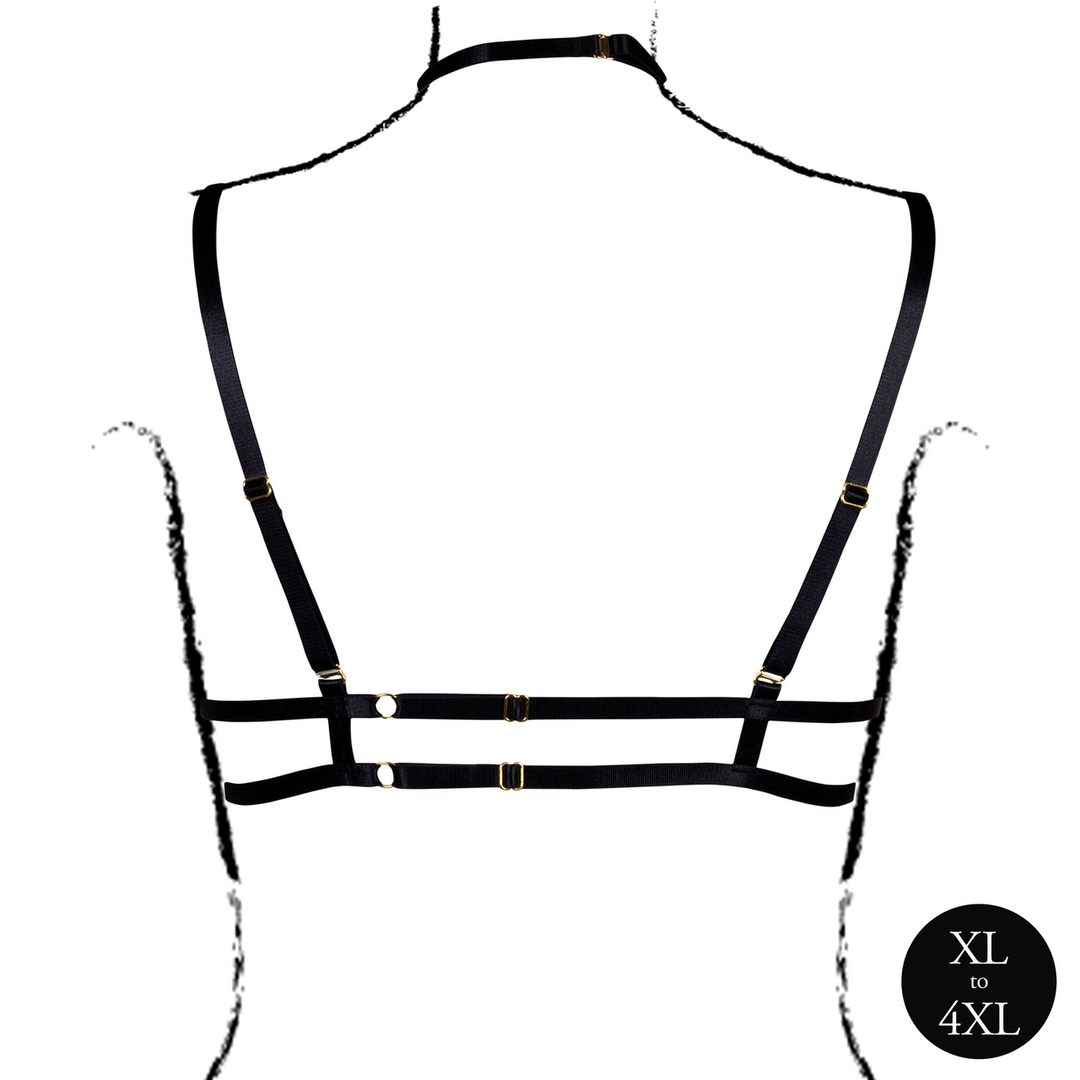 Le désir by shots Triangel bh met open cups, nekband en verstelbare bandjes - Zwart (8714273043597)