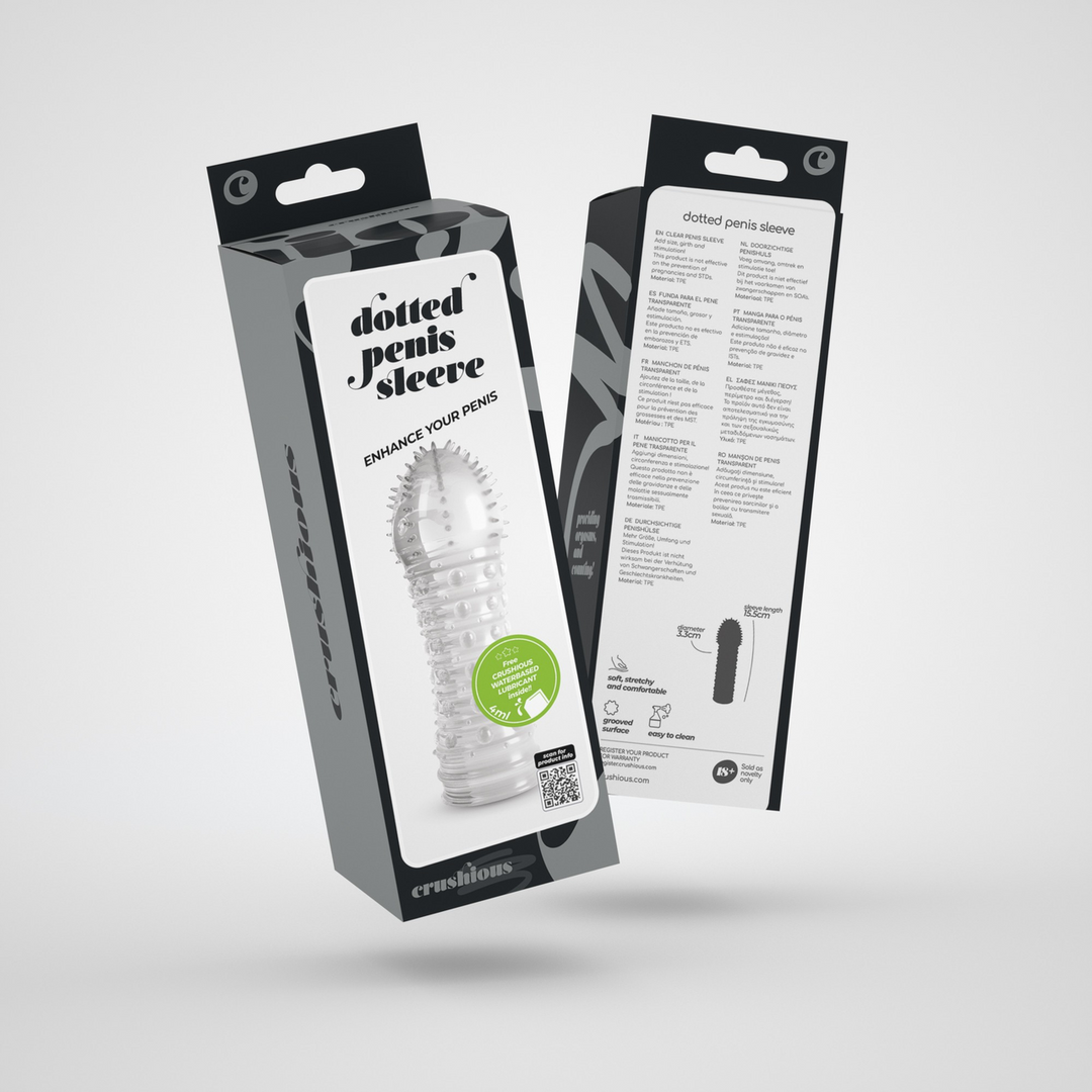 Crushious Gestippelde Penis Sleeve - Transparant (799632355366)
