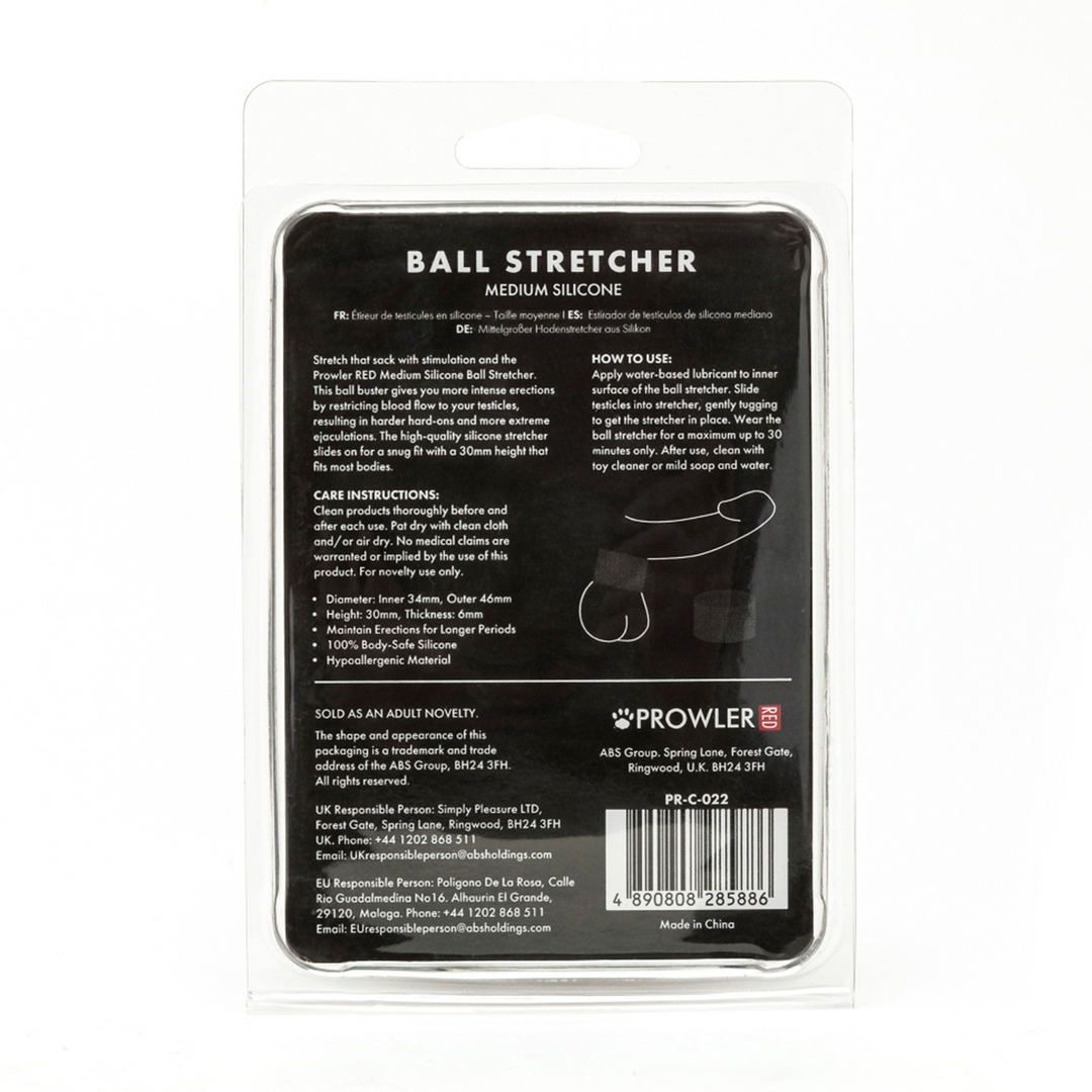 Prowler red Silicone Ball Stretcher - Medium - Zwart (4890808285886)