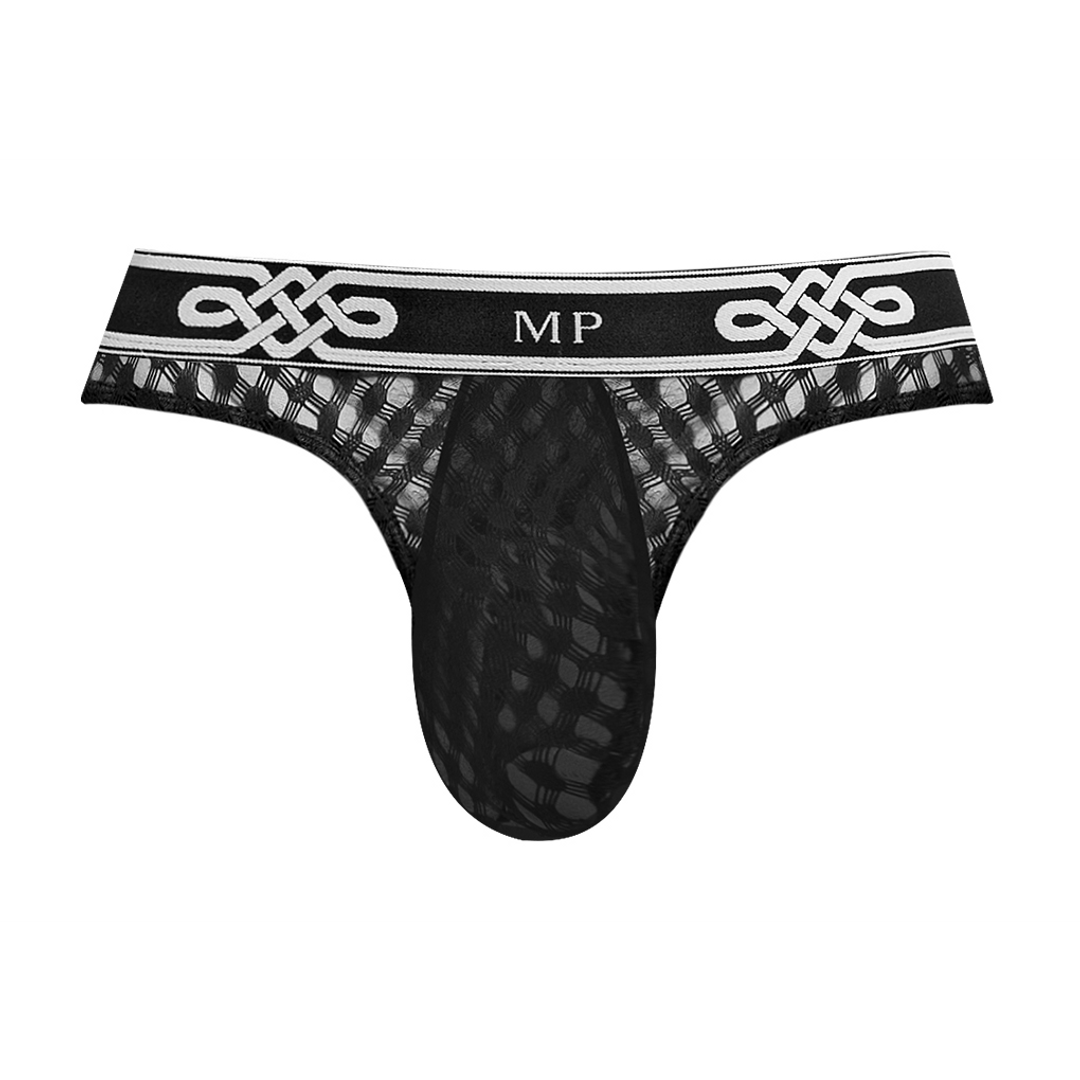Male power Lo Rise Thong - L/XL - Zwart (845830071499)