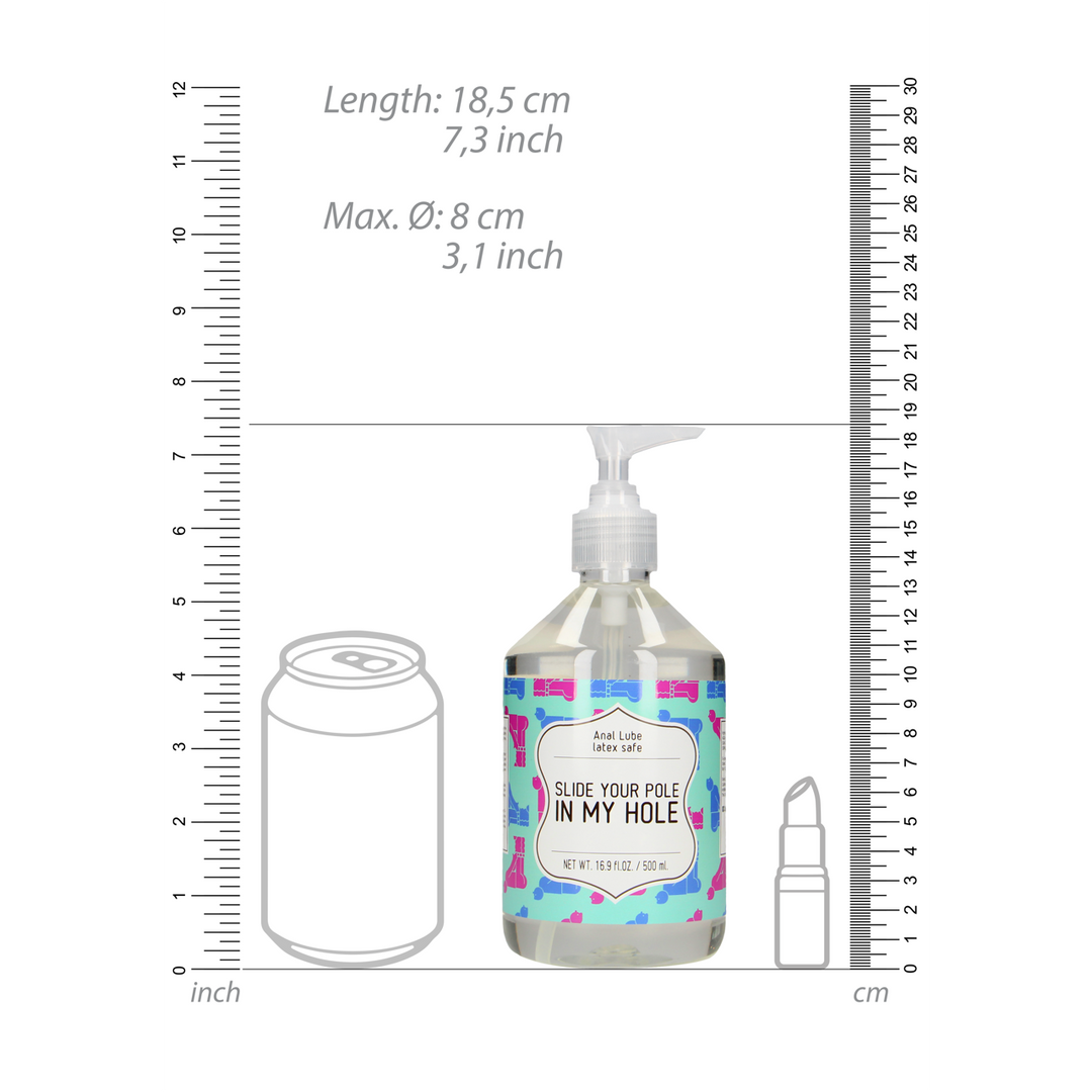 S-line by shots Slide Your Pole In My Hole - Waterbased Lubricant - 17 fl oz / 500 ml (7423522454459)