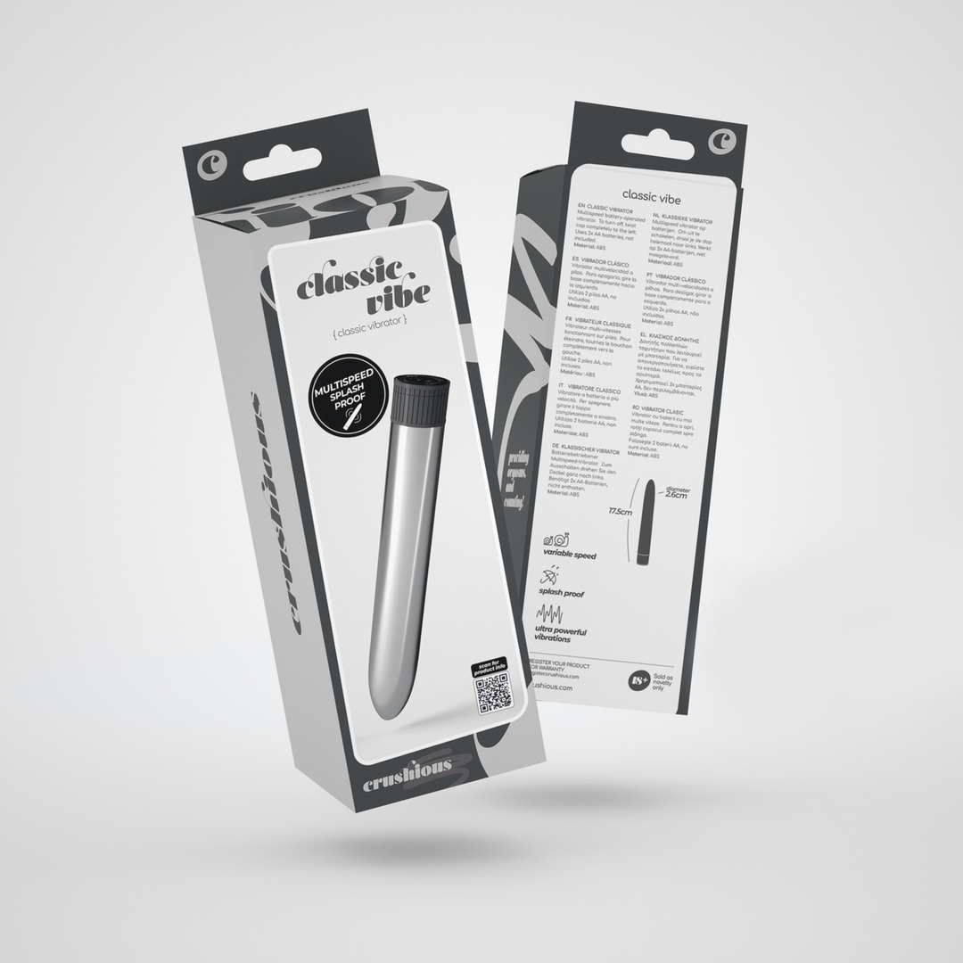 Crushious Classic Vibe - Classic Vibrator - Zilver (799632355458)