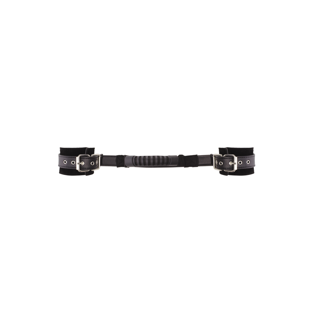 Ouch! by shots Geverbonden Lederen Handboeien met Handvat (7423522574522)