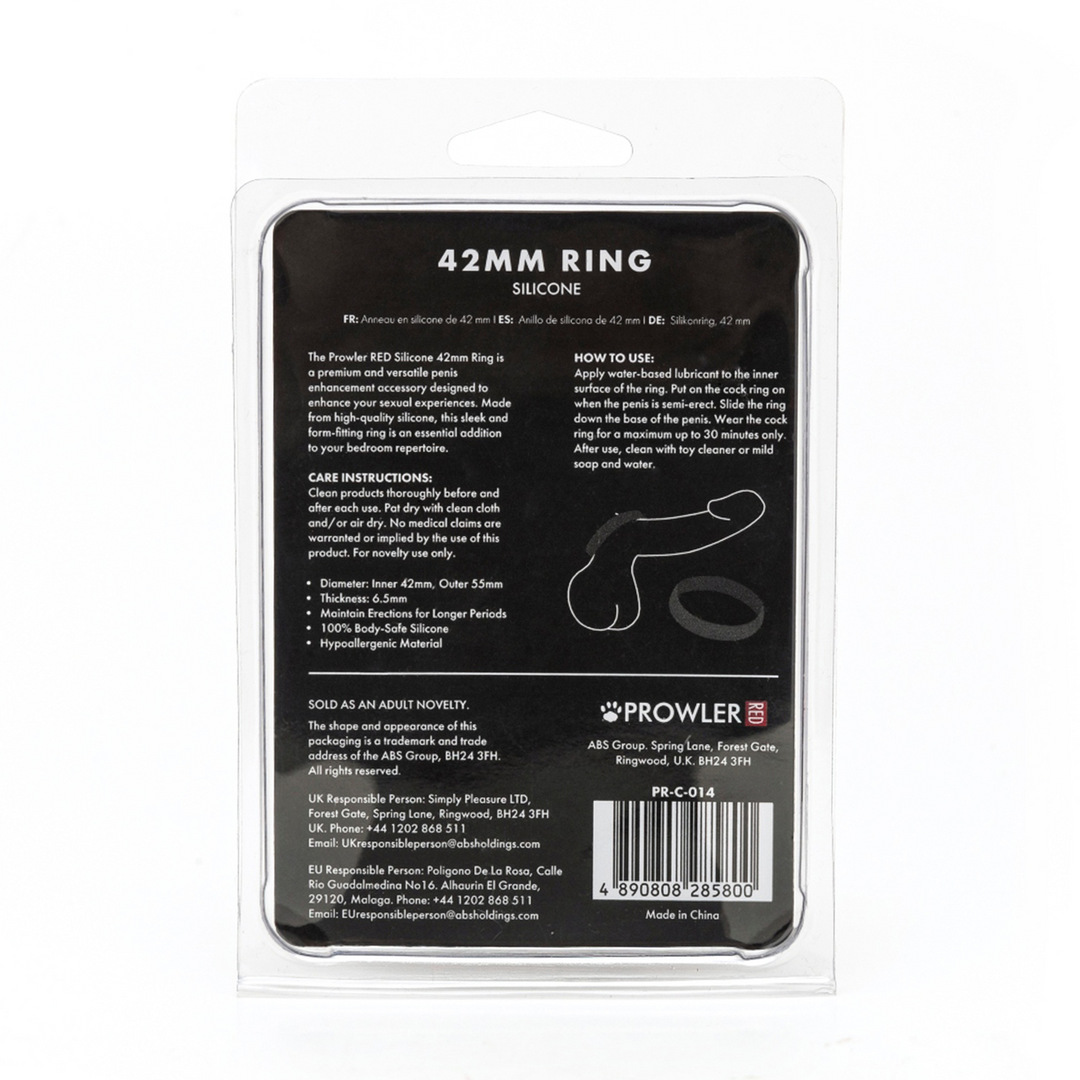 Prowler red Silicone 42mm Ring - Zwart (4890808285800)