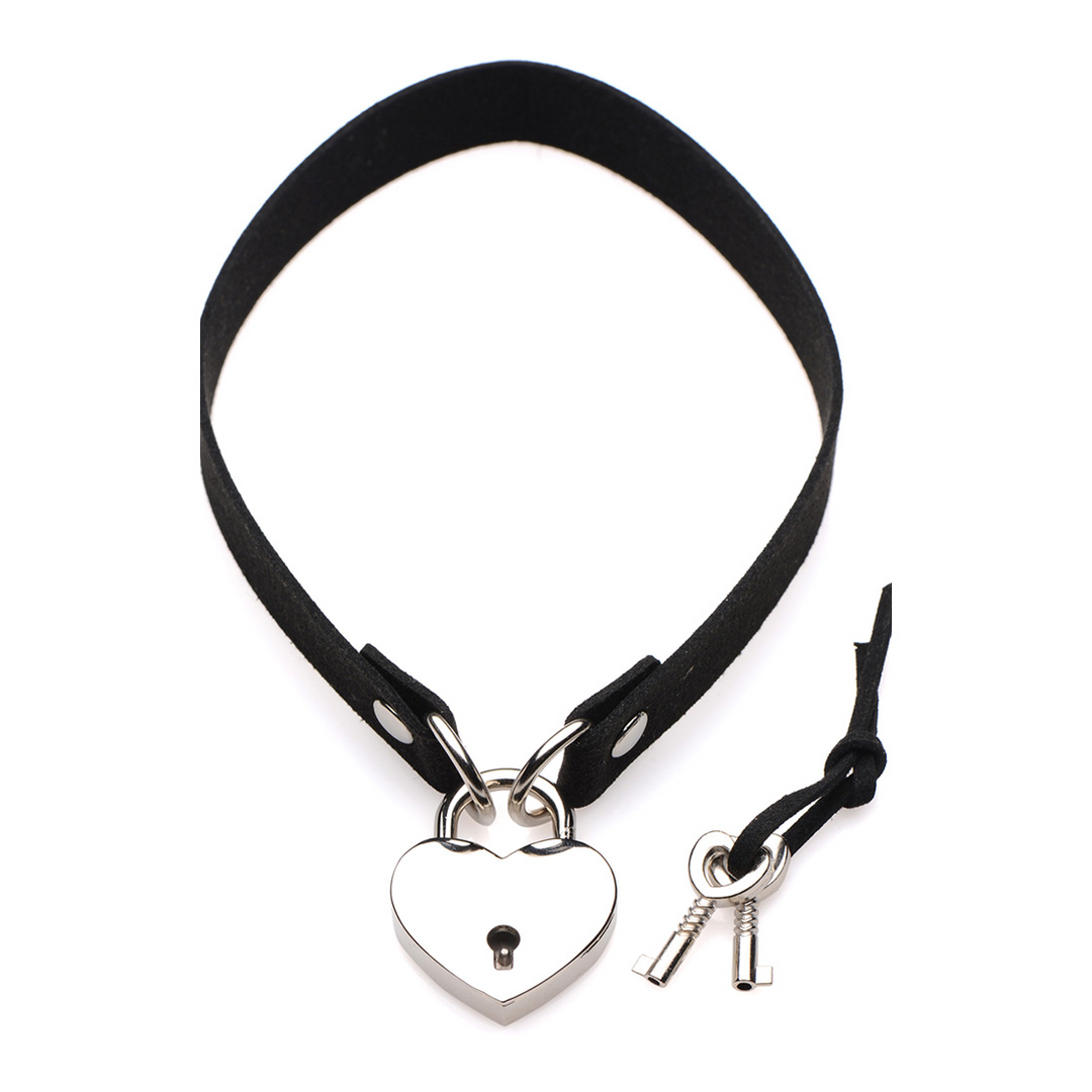 Xr brands Lock-It - Choker met Hart Slot en Sleutel (848518037237)