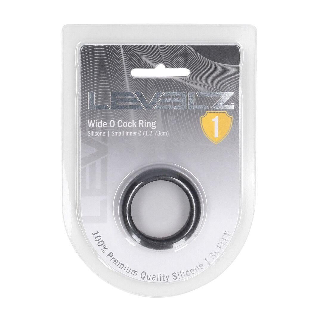 Levelz by shots Wide O Silicone Cockring - S - 30mm - Zwart (8714273061959)