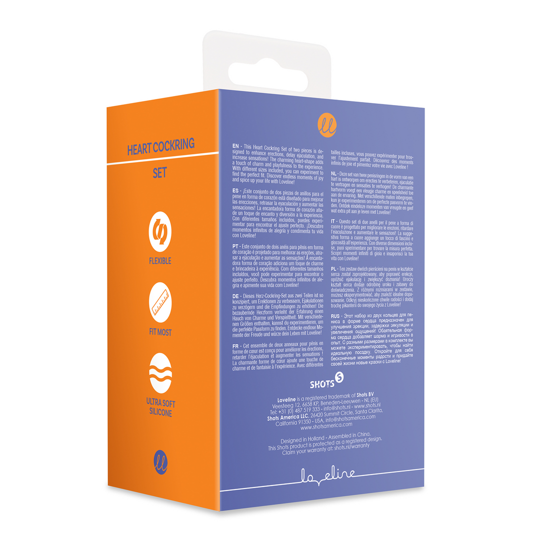 Loveline by shots Hart Cockring Set - Violet Storm (8714273044150)