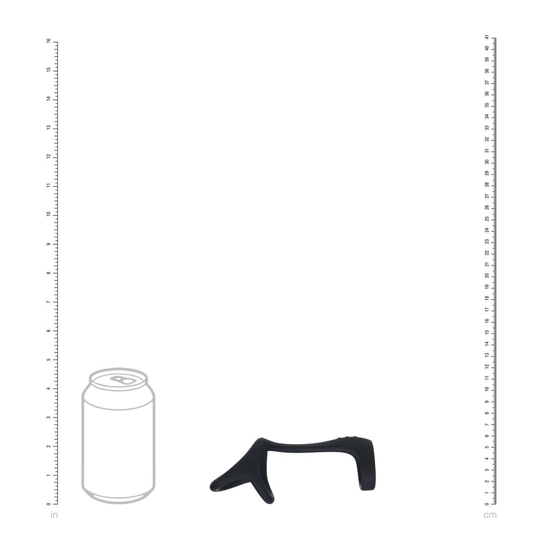 Levelz by shots Tri O Siliconen Schacht Cock- en Ballenring - Zwart (8714273063724)