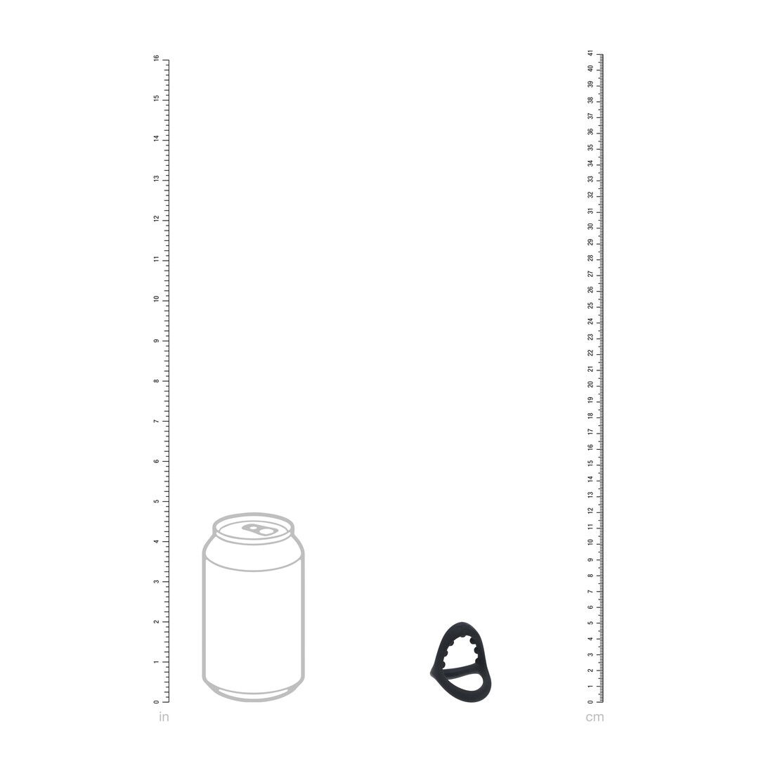 Levelz by shots Zachte Kraal Grip Siliconen Penis- en Ballenring - Zwart (8714273063526)