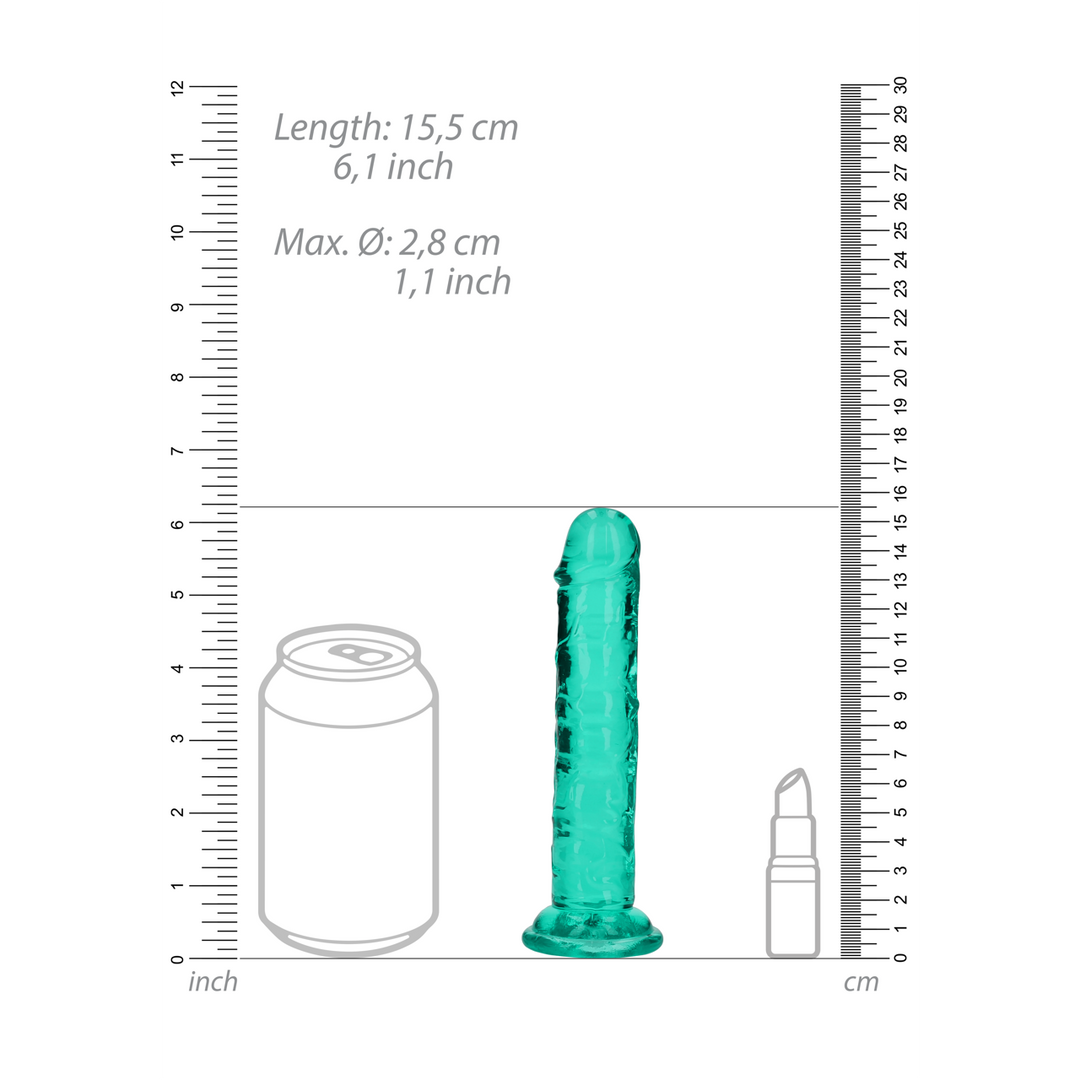 Realrock by shots Rechtdoorn Dildo met Zuignap - 6'' / 14,5 (8714273524348)
