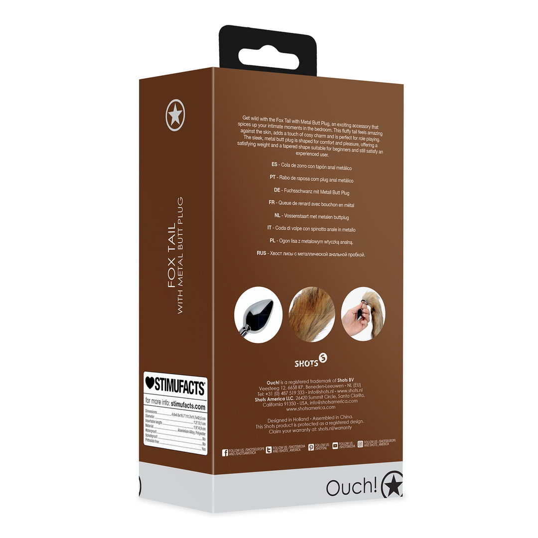 Ouch! by shots Vossenstaart met metalen buttplug (8714273047816)