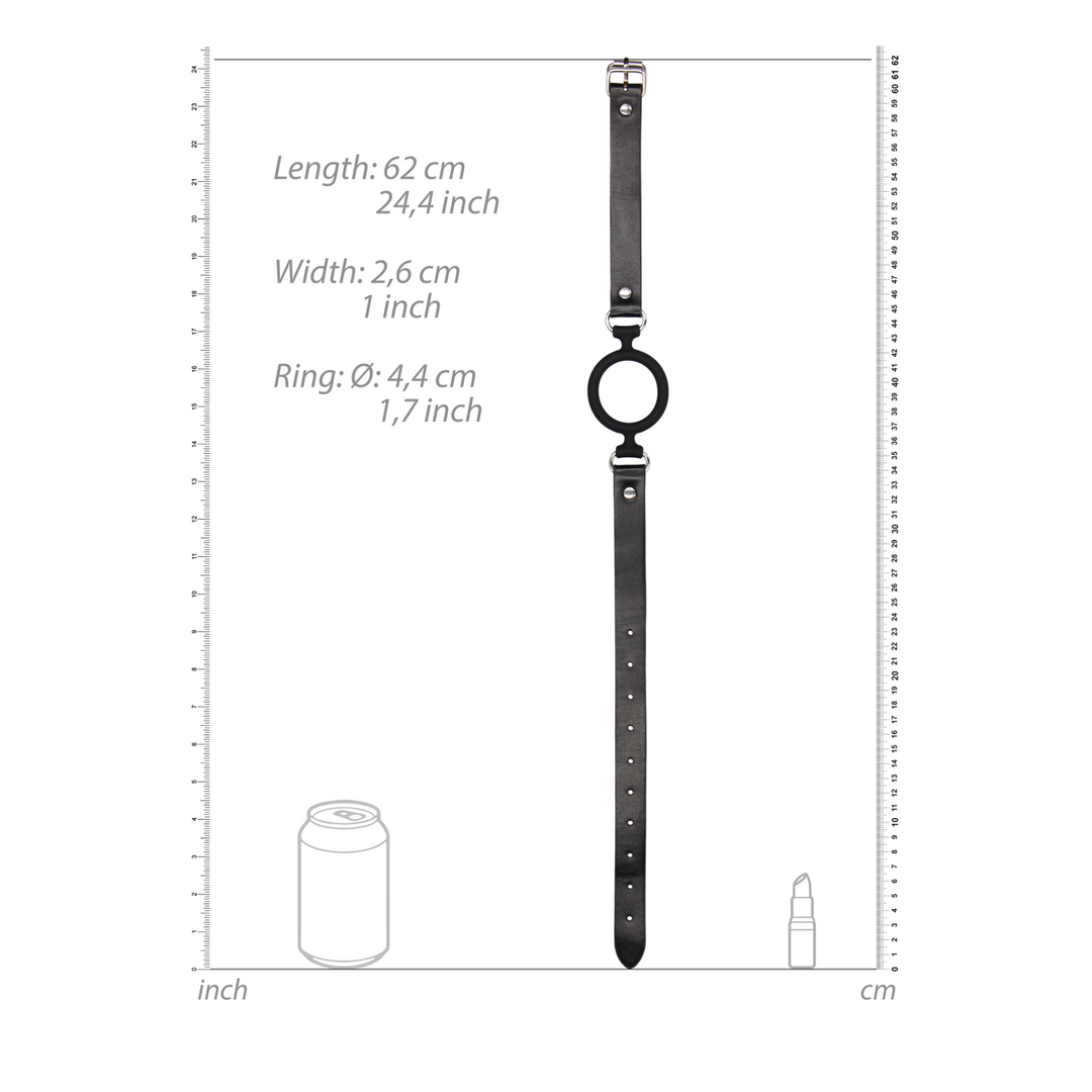 Ouch! by shots Siliconen Ring Gag met Leren Straps (8714273492425)