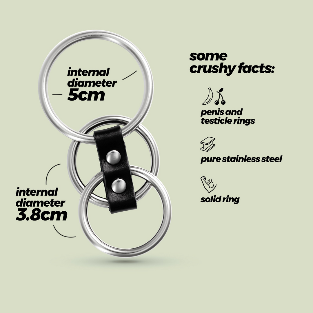 Crushious Saruman - Metalen Cockring Set - Zilver (7403254158849)