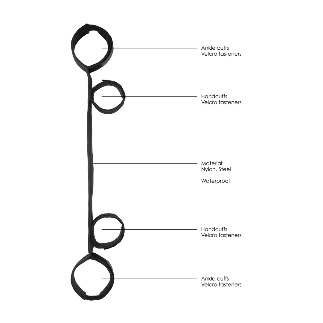 Ouch! by shots Spreader Bar met Hand- en Enkelboeien (8714273531971)