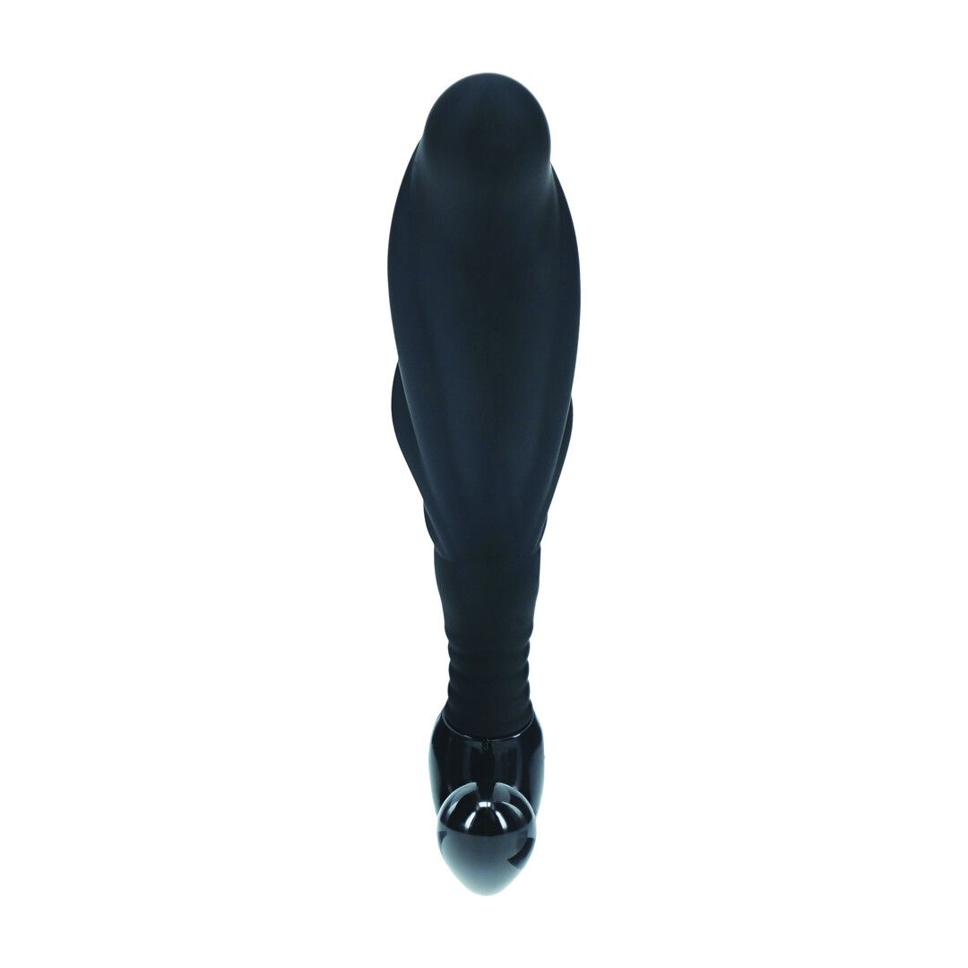 Levelz by shots Geribbelde Hard Loop Silicone Prostaat Massager - L - Zwart (8714273066602)