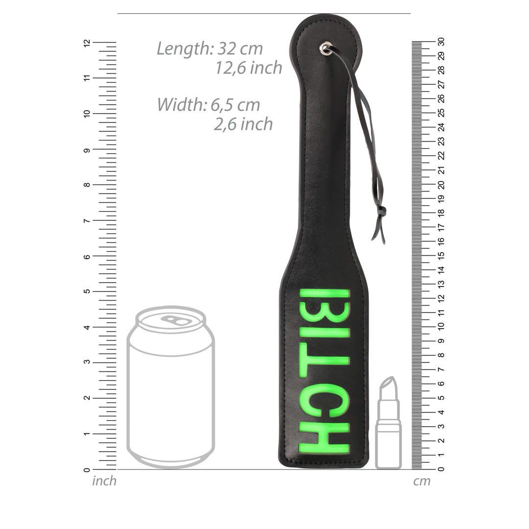Ouch! by shots Bitch Paddle - Glow in the Dark - Neon Groen (8714273070203)