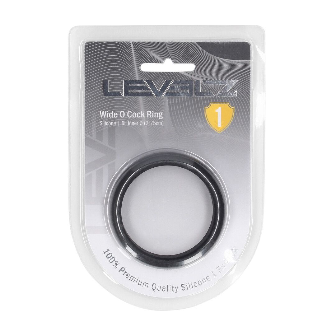 Levelz by shots Wide O Silicone Cockring - XL - 50mm - Zwart (8714273062062)