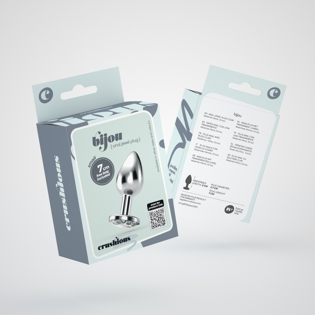 Crushious Bijou - Anale Sieraad Plug - Klein - Doorzichtig (799632355168)