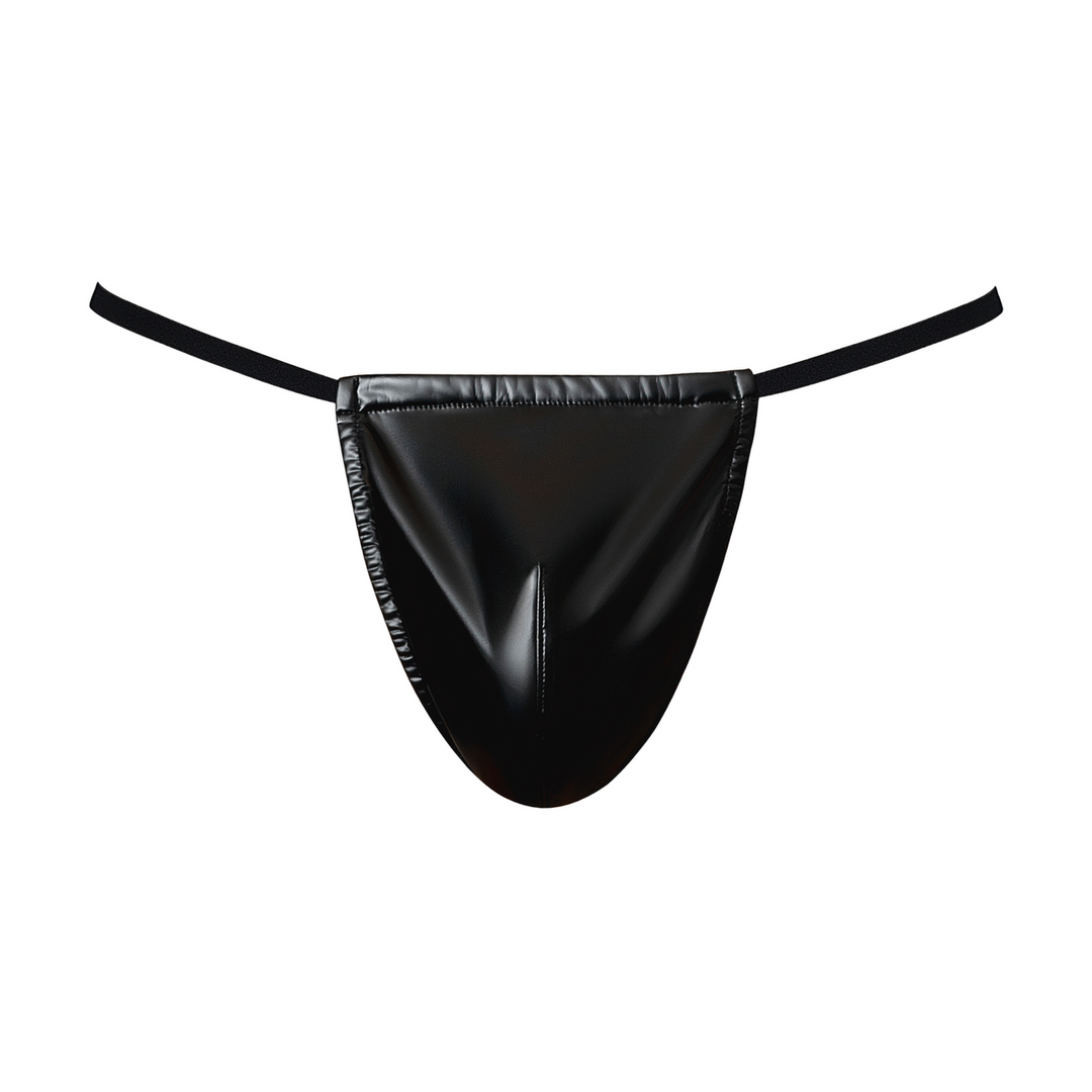 Male power Wetlook G-String - One Size - Zwart (845830095204)
