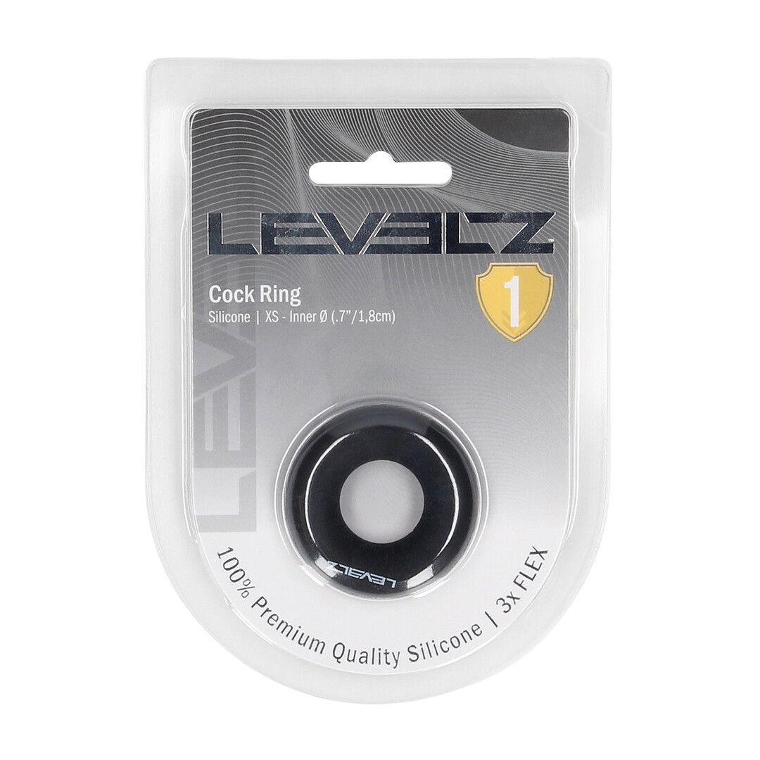 Levelz by shots Massieve Siliconen Cockring - XS - Zwart (8714273061812)