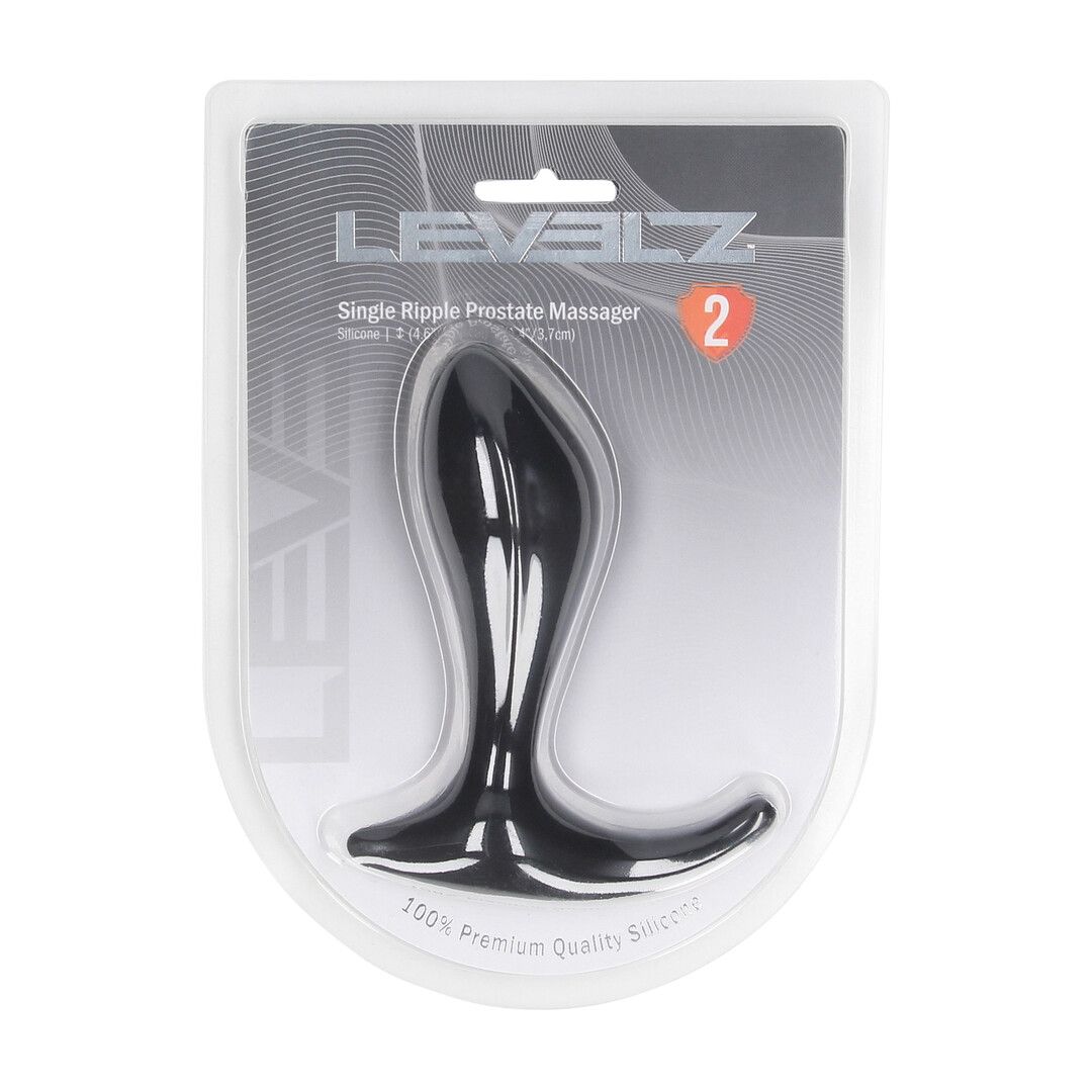 Levelz by shots Enkele Golf Siliconen Prostaat Massager - Zwart (8714273066282)