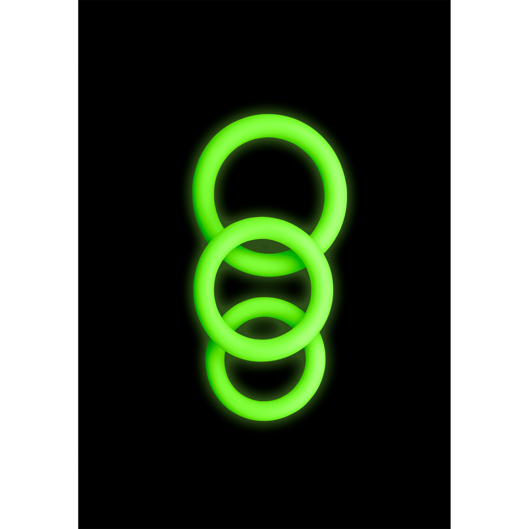 Ouch! by shots Cockring Set - Glow in the Dark - 3 Stuks (7423522639627)