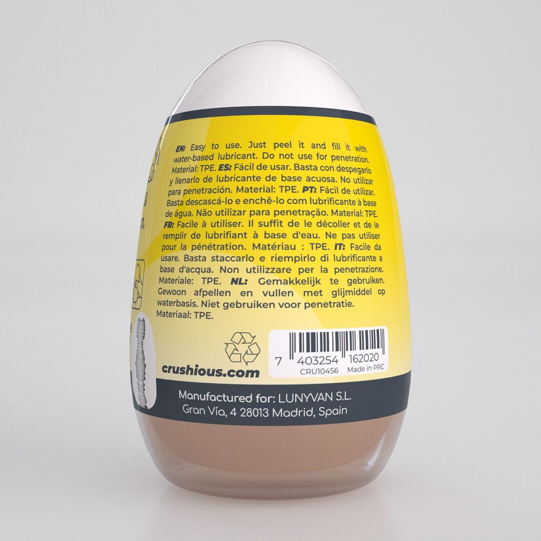 Crushious Ezy Egg - Masturbator Ei - Anaal - Geel (7403254162020)
