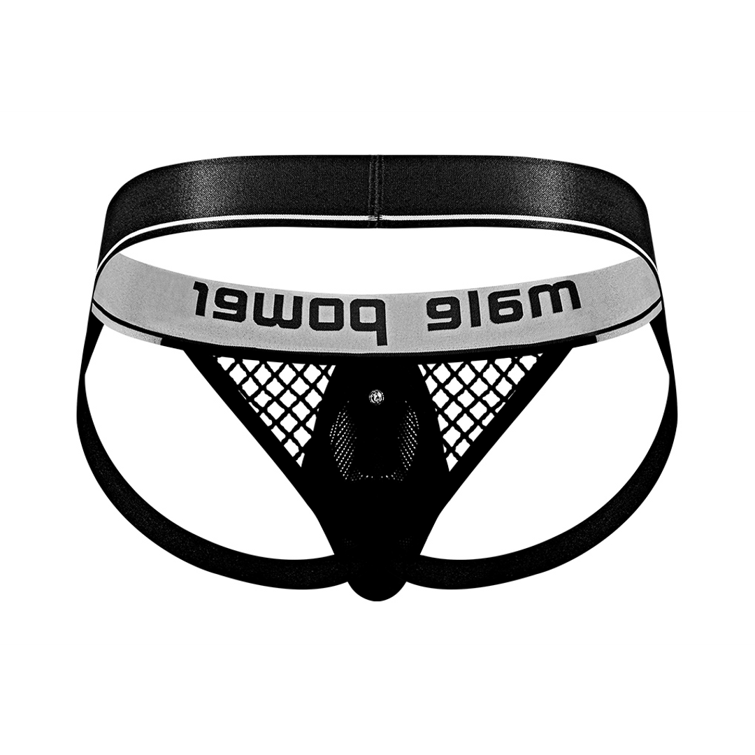 Male power Cock Ring Jock - L/XL - Zwart (845830084109)
