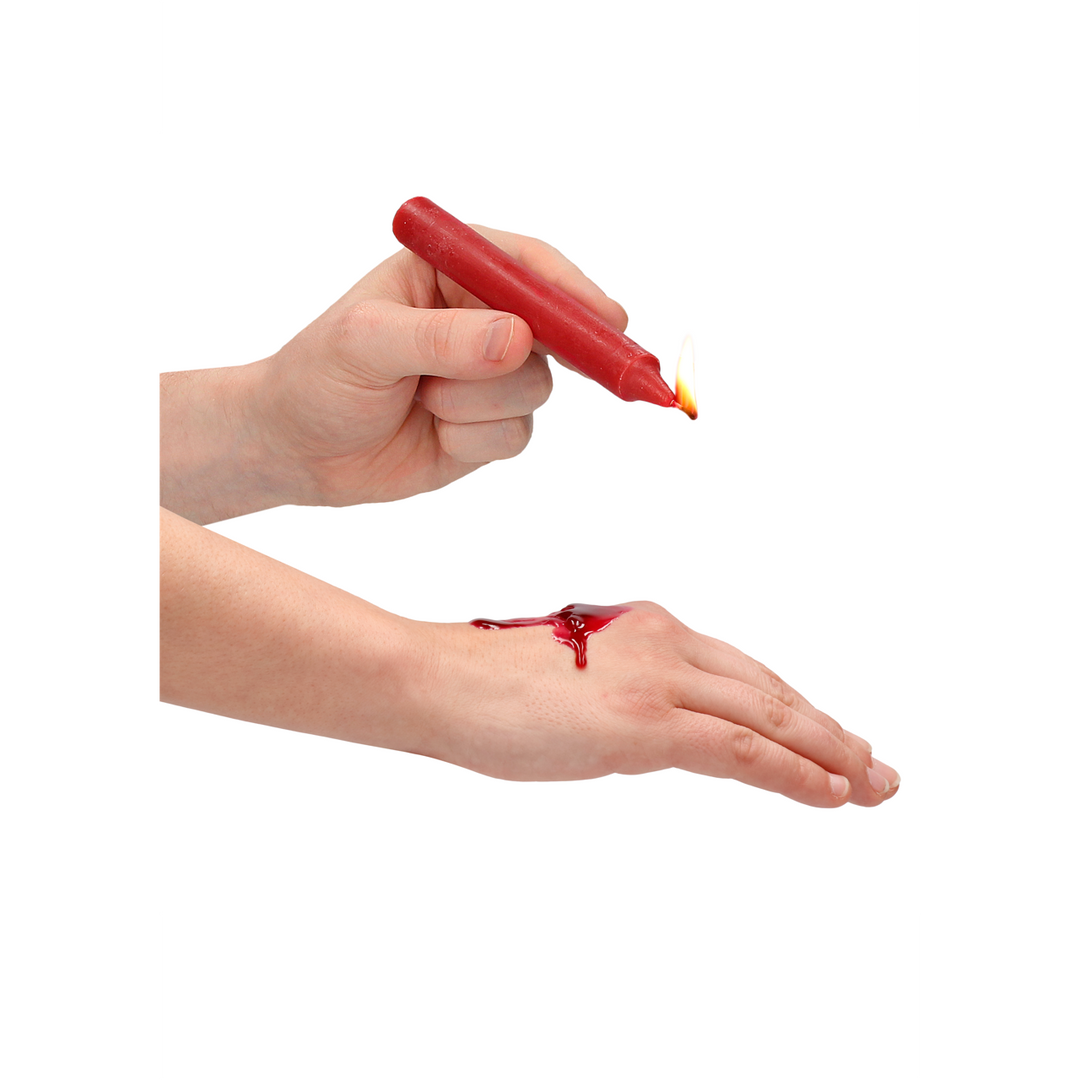 Ouch! by shots Plagerige Wax Kaarsen - 4 Stuks - Rood (8714273544971)